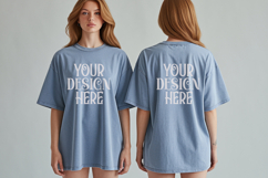 Granite Comfort Colors 1717 Front &amp; back T shirt Mockup Product Image 1