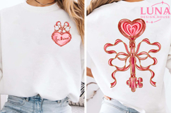 2 PNGs Valentine's Day Be Mine Preppy Coquette Valentine PNG Product Image 3