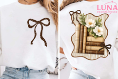 Colorful Boho Floral Bookworm Png, Bookish Png, Preppy Book Product Image 5