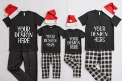 Christmas Family Matching Group T-Shirt Mockups | Holiday Fl Product Image 1