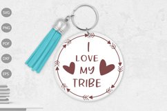 I Love My Tribe SVG Design - Keychain SVG Design Product Image 1