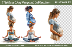 Mothers Day Pregnant Sublimation Bundle PNG Product Image 19