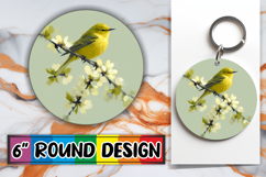 Cheerful Round Design Sublimation PNG, Birds Product Image 1