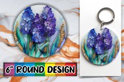 Shimmering Floral 3D PNG Sublimation Discs Product Image 1