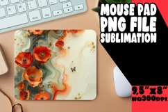Marble Flower 3D Mouse Pad Pattern for Sublimation Product Image 1