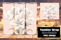 Sublimation Wrap Design Watercolor Flowers Tumbler 20oz Product Image 1