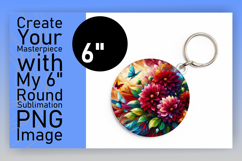 Dynamic Round Design for Coaster Artwork , Flowers Product Image 1