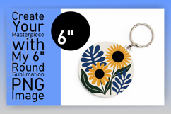 Cute Flamingo with Flowers Round Design PNG Product Image 1