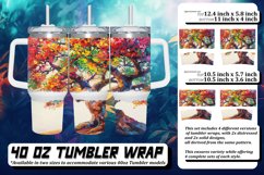 Bright Tree Pattern Tumbler Sublimation Product Image 1