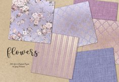Wedding Gold Flowers Digital Paper Product Image 1