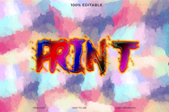 Print Textured Glitch Effect Photoshop Template Product Image 1