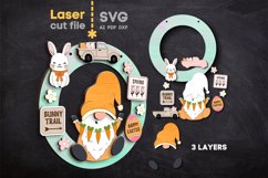 Easter Gnome SVG laser cut files for Glowforge Product Image 2