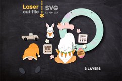Easter Gnome SVG laser cut files for Glowforge Product Image 3