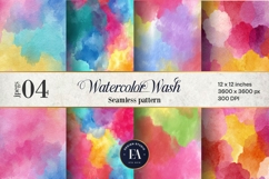 Watercolor Wash Digital Paper | Seamless Rainbow Texture Product Image 1