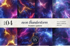 Neon Thunderstorm Texture | Electric Storm Background Product Image 1