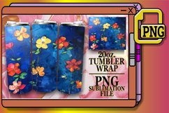 Fresh Bloom Sublimation Tumbler Wrap 20oz Delight Product Image 1