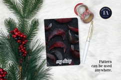 Vampire Fangs Pattern, Dark Gothic Teeth Digital Paper Product Image 4