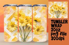 Colorful Floral Pattern 20oz Tumbler Wrap Sublimation Product Image 1