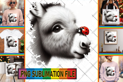 Vibrant TOTE BAG Gift PNG, Cute Animals Product Image 1