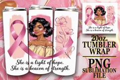 LUMINOUS DREAMS 20oz TUMBLER WRAP, Cancer Product Image 1