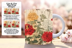 Charming Floral Pattern Mug Wrap Design 15oz Product Image 1