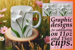 White Petal Paradise: 3D Mug Sublimation Product Image 1