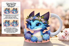 Charming 11oz Mug Wrap Png Template , Dragon Product Image 1