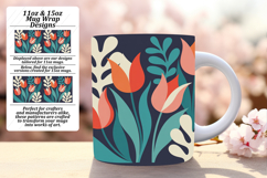 Sophisticated 15oz Mug Wrap Png Design , Flowers Product Image 1