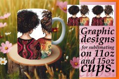 Chic Blossom Springtime Girls Mug Wrap: 11oz 15oz Product Image 1