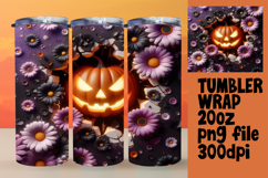 GRACEFUL 20oz Tumbler Design for Sublimation , 3D Pumpkin Product Image 1