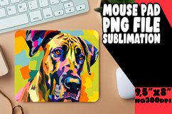Bold Colorful Dog Mouse Pad Sublimation PNG Product Image 1