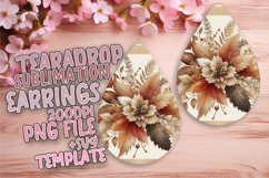 Elegant Teardrop Earrings Design Art , Autumn Flower Product Image 1