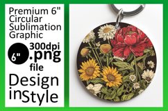 Vintage Floral Round Sublimation Collection Product Image 1