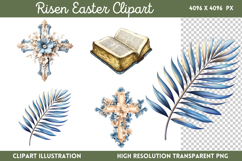 Risen Easter Clipart PNG Product Image 1
