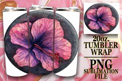 Springtime Denim Floral Tumbler Wrap 20oz Product Image 1