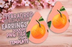 Neon Glow Teardrop Earring Sublimation Design Product Image 1