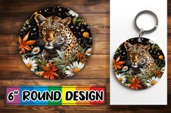 Vibrant Wilderness Round Sublimation Patterns Product Image 1
