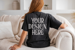 Black Comfort Colors C1717 Shirt Mockup, CC 1717 T-shirt C Product Image 1