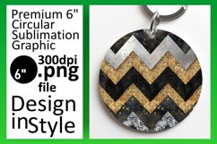 Vibrant Glitter Stripes Round Design Art Product Image 1