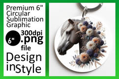 Playful Round Design for Keychains , Horse Product Image 1