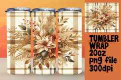 Unique 20oz Gift Tumbler Template , Autumn Flower Product Image 1