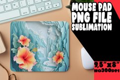 Mouse Pad 3D Flower Hole Sublimation Print PNG Product Image 1