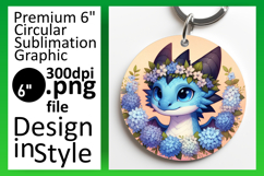 Cute Circle PNG for Sublimation , Dragon Product Image 1