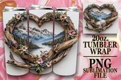 Serenity Scenes: 20oz Heart Frame Sublimation Product Image 1