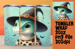 CUSTOMIZED 20oz Tumbler Wrap Design , Halloween Dino Product Image 1