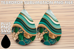 Dazzling Teardrop Earrings Gift PNG, Pattern Product Image 1