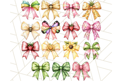 Bright Summer Bow PNG, Cute Watercolor Coquette Bows Png Product Image 6
