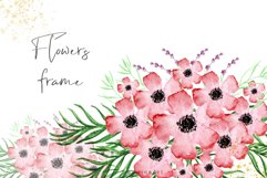 Flowers,Small Bouquet ,Wildflowers Watercolor clipart. Product Image 1