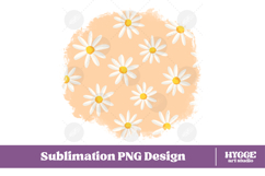 Retro Flowers Background Png Floral Paper Sublimation Splash Product Image 1