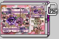 Glitzy Leopard &amp; Blossom Beauty Tumbler Art - 20oz Product Image 1